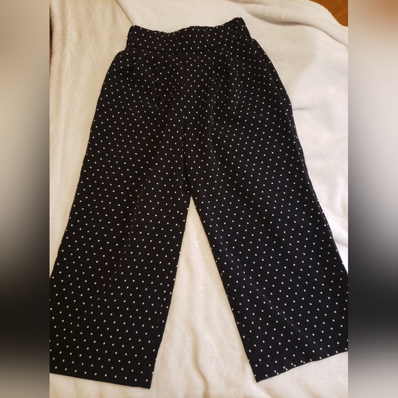 Global Work Polkadot Stretchy Culotte Pants/Trousers - Picture 2 of 11